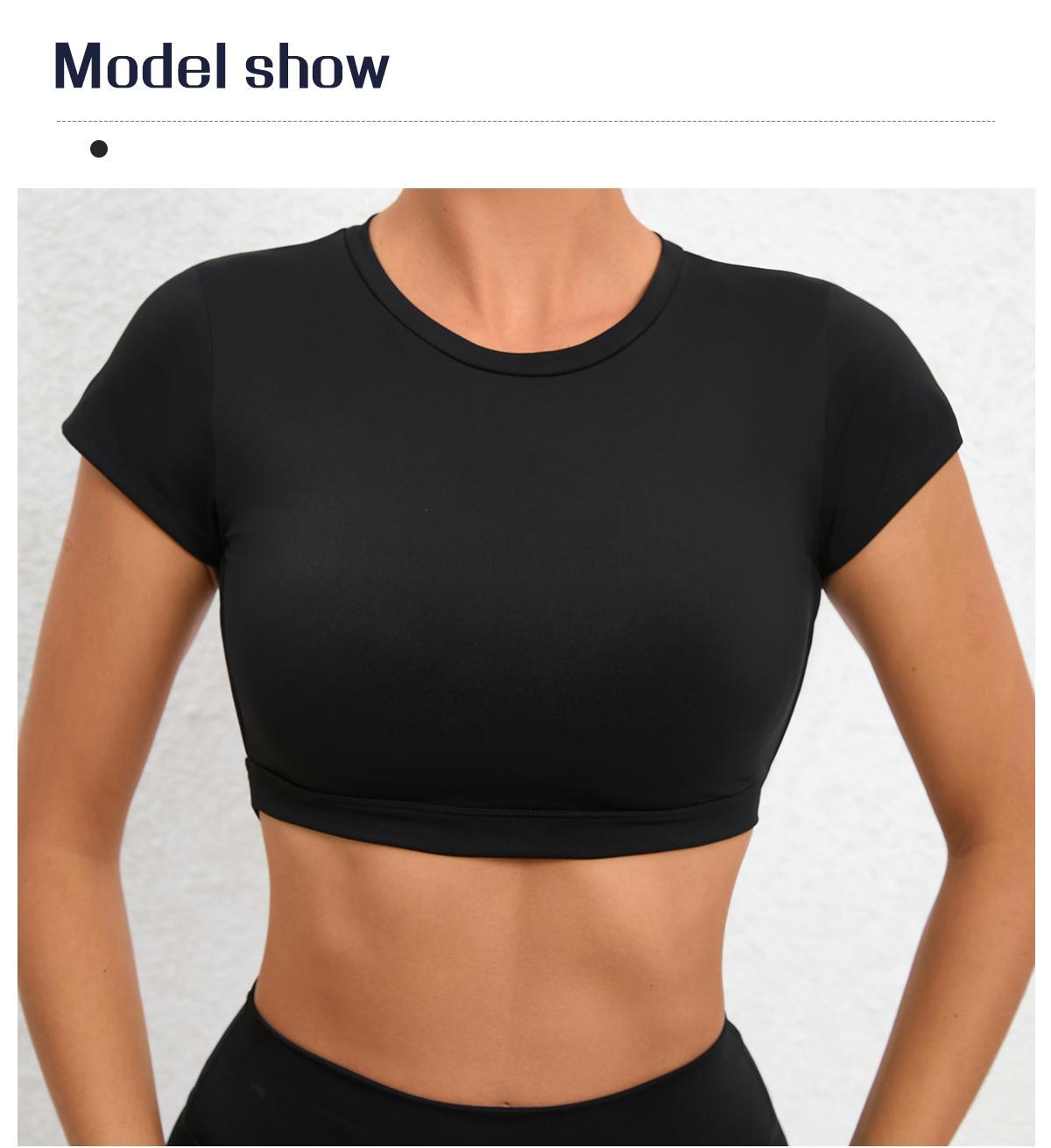 Sports Muscle Back Tee Without Padded Women Backless Sports Shirts Workout Gym Training Yoga T-Shirt Outdoor Open Back Tops