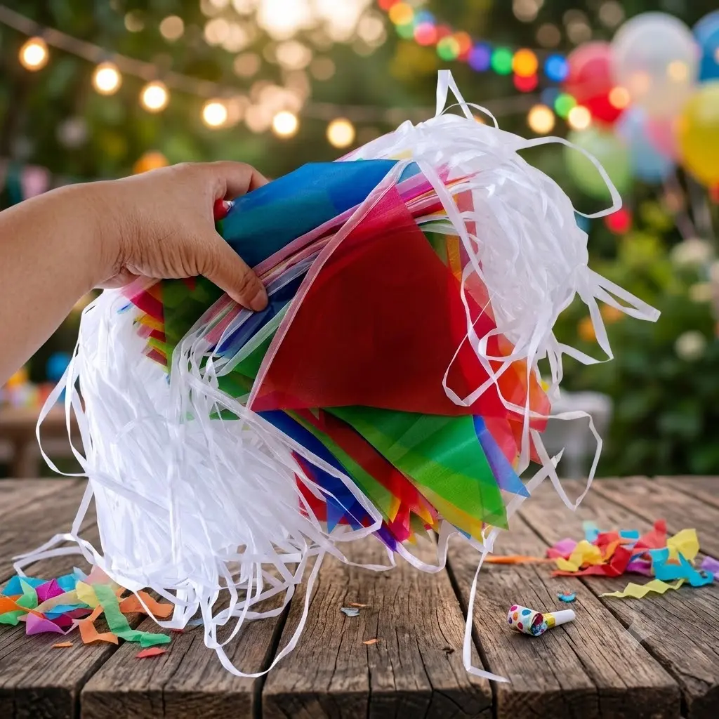 100M/328ft (50 Meters*2pcs) Pennant Banner Flags, 200pcs Flags, Rainbow Triangle Banner Multicolor Nylon Triangle Flag Decoration for Grand Opening Outdoor Celebrations Shops Business Classroom Party