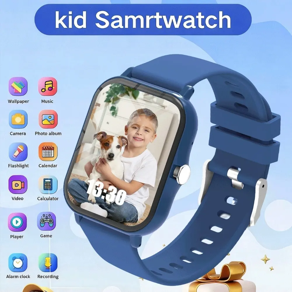 Kids Smart Watch (1.83 Inch) – Capture Memories with Camera & Growth Album, Fun Games, Plus Calculator/Calendar/LED Torch, Unisex for Boys & Girls