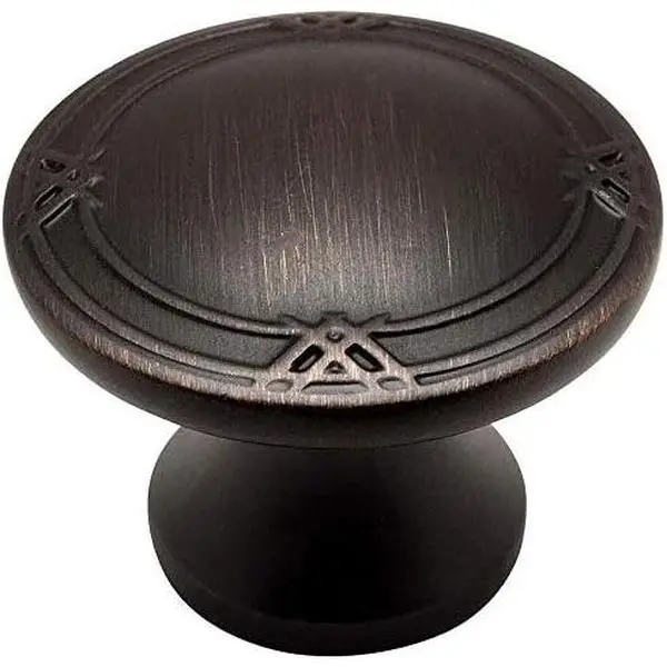 10 Pack 9462ORB Oil Rubbed Bronze Cabinet Knobs - 1-5/16 Inch Round Kitchen Cabinet Hardware,  Style Drawer Knobs for Cabinets, Bathroom , Dresser, Furniture, Includes Screws