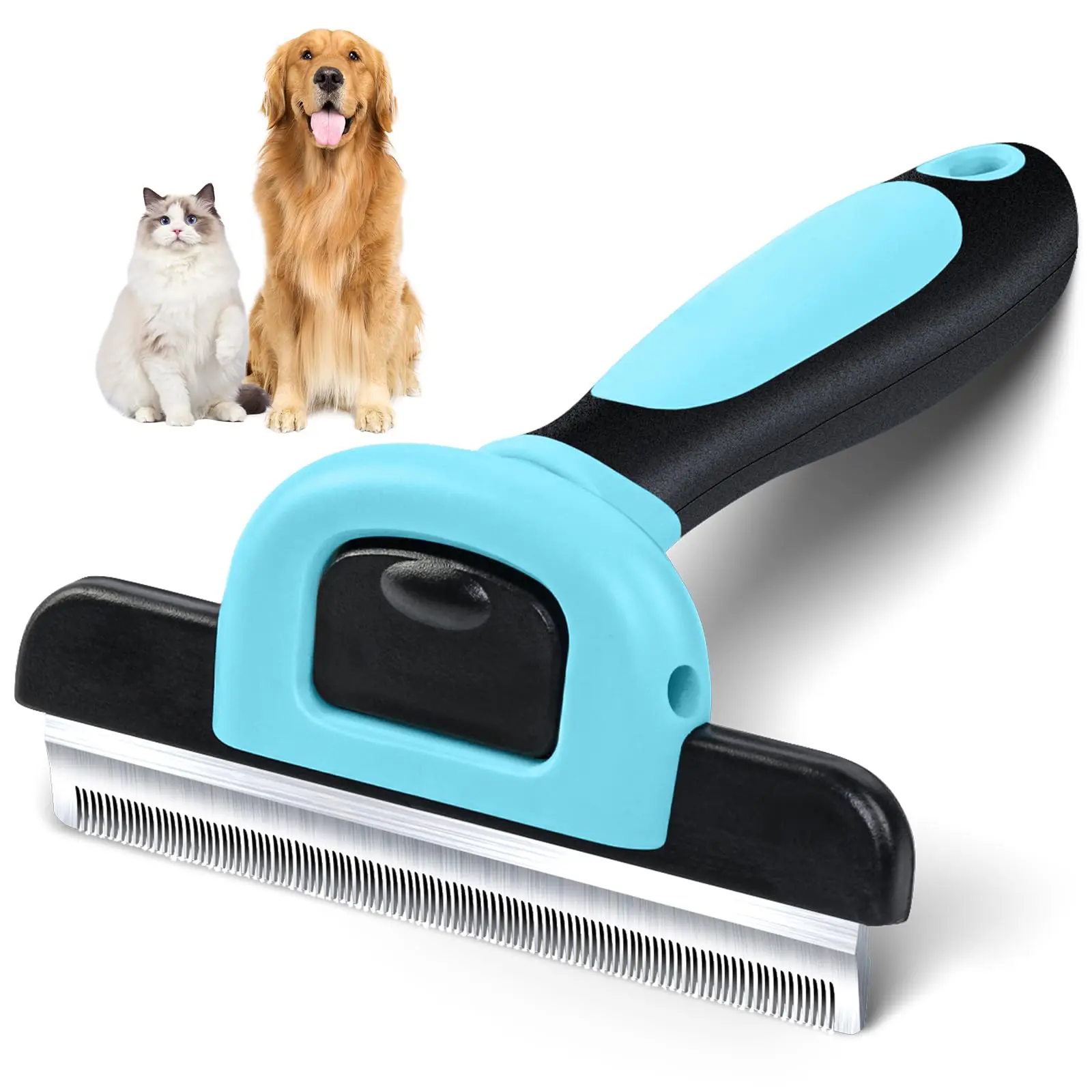 1pc Pet Brush - Shedding Grooming Brush Effectively Reduces Shedding For Short, Medium, And Long Hair - Gentle Deshedding Tool For Dogs And Cats, Easy To Clean, And Comfortable To Hold