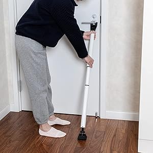 Door Security Bar Door Stoppers Door Security Bar 2 in 1 Door Jammer for Home, Apartment, Travel, School, Dorm (1 Pack,Black)