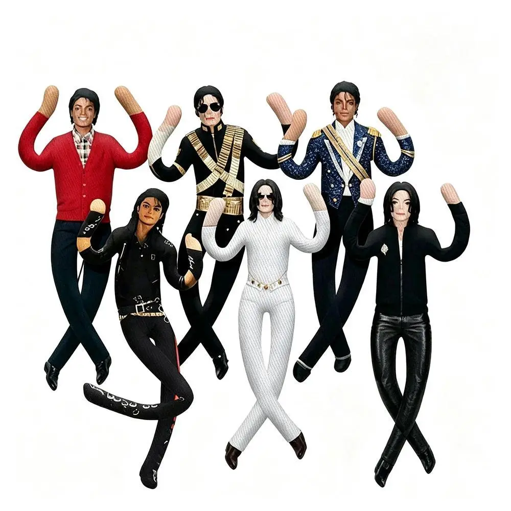 1pcs Michael Jackson Cosplay Prop - 28cm Unique Abstract Joint-Mobility Unisex Plush Stuffed Toy - a 1 Size Quirky/Unique Gift for Collectors, Great for Parties and Themed Rooms