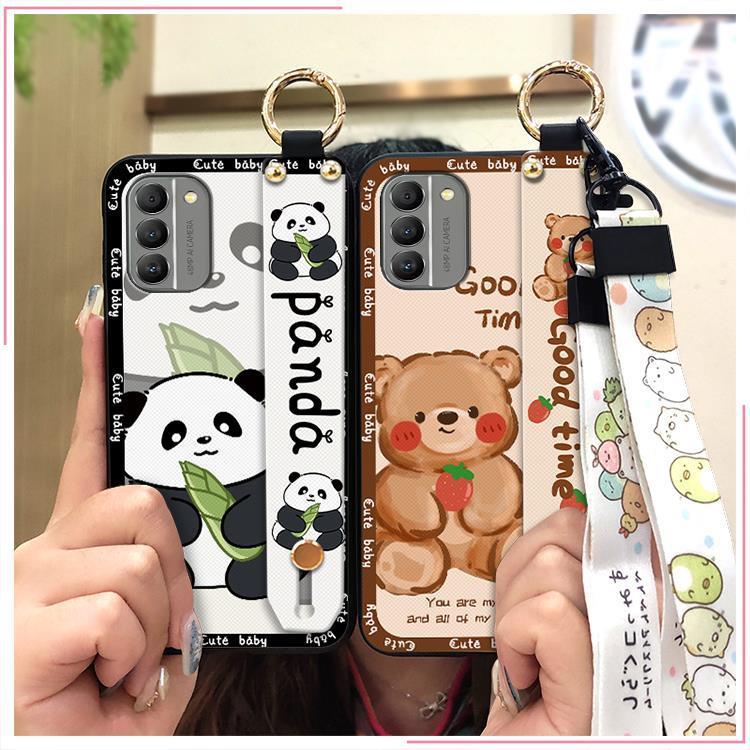 Waterproof ring Phone Case For Nokia G400 5G Durable protective Anti-knock Silicone Shockproof Wristband Cartoon Soft case Lanyard Dirt-resistant Kickstand Phone Holder Cute