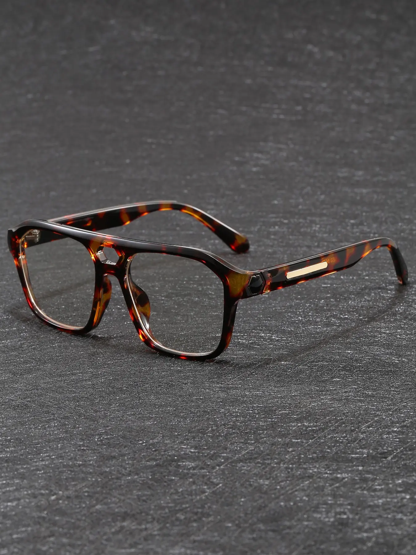 Y2K Retro Tortoiseshell Glasses Frame, Vintage Square Full Rim Optical Eyewear, Fashion Designer Inspired Sunglasses, Trendy Eye Protection
