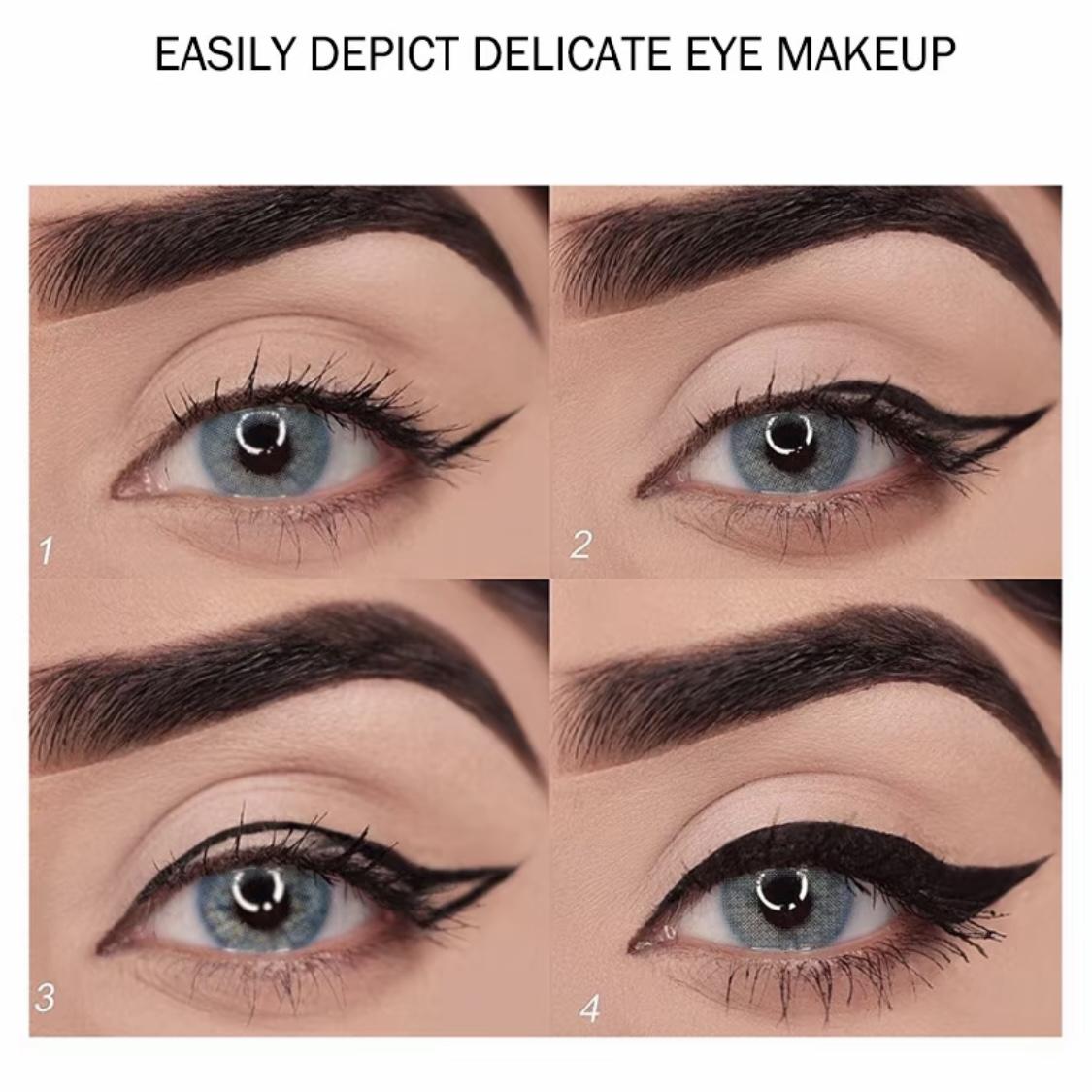 1 Gel Eyeliner Pencil, Quick-drying Eye black crayon matte Eyeliner Cream  Eyeliner,Cat Eye MakeupStencil,Smoky Eyeshadow Palette Goth Halloween Makeup Kit,girl's favorite Valentine's Day makeup gift.