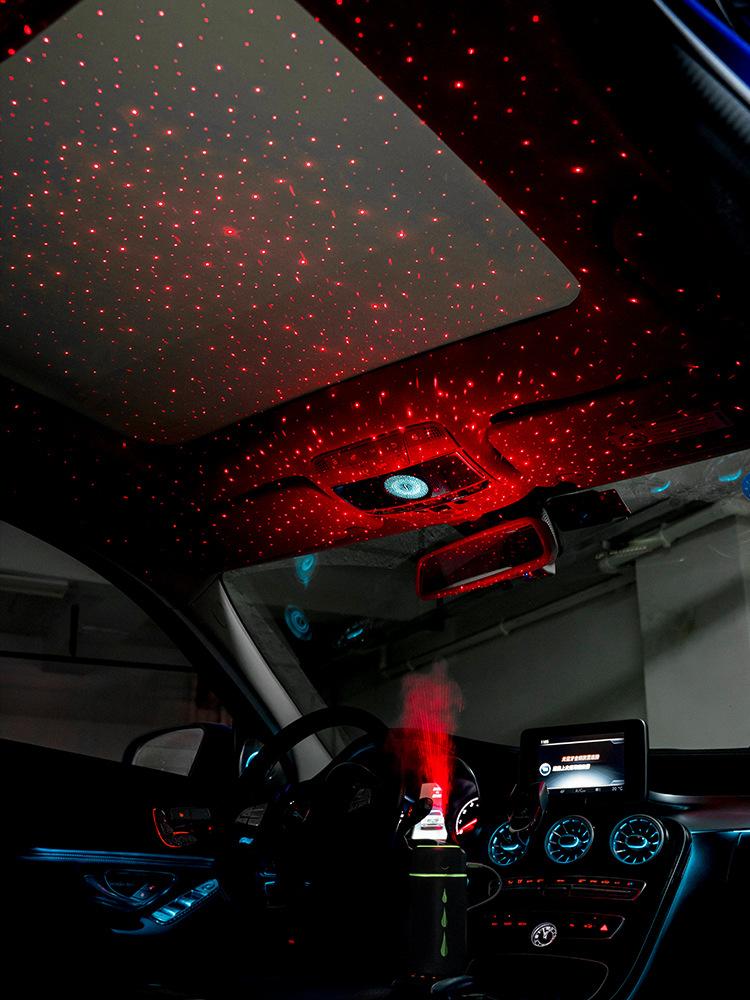 Universal Smart Electronic Car Humidifier, Air Purifier, Interior Fragrance Diffuser, Colorful LED Ambient Lighting