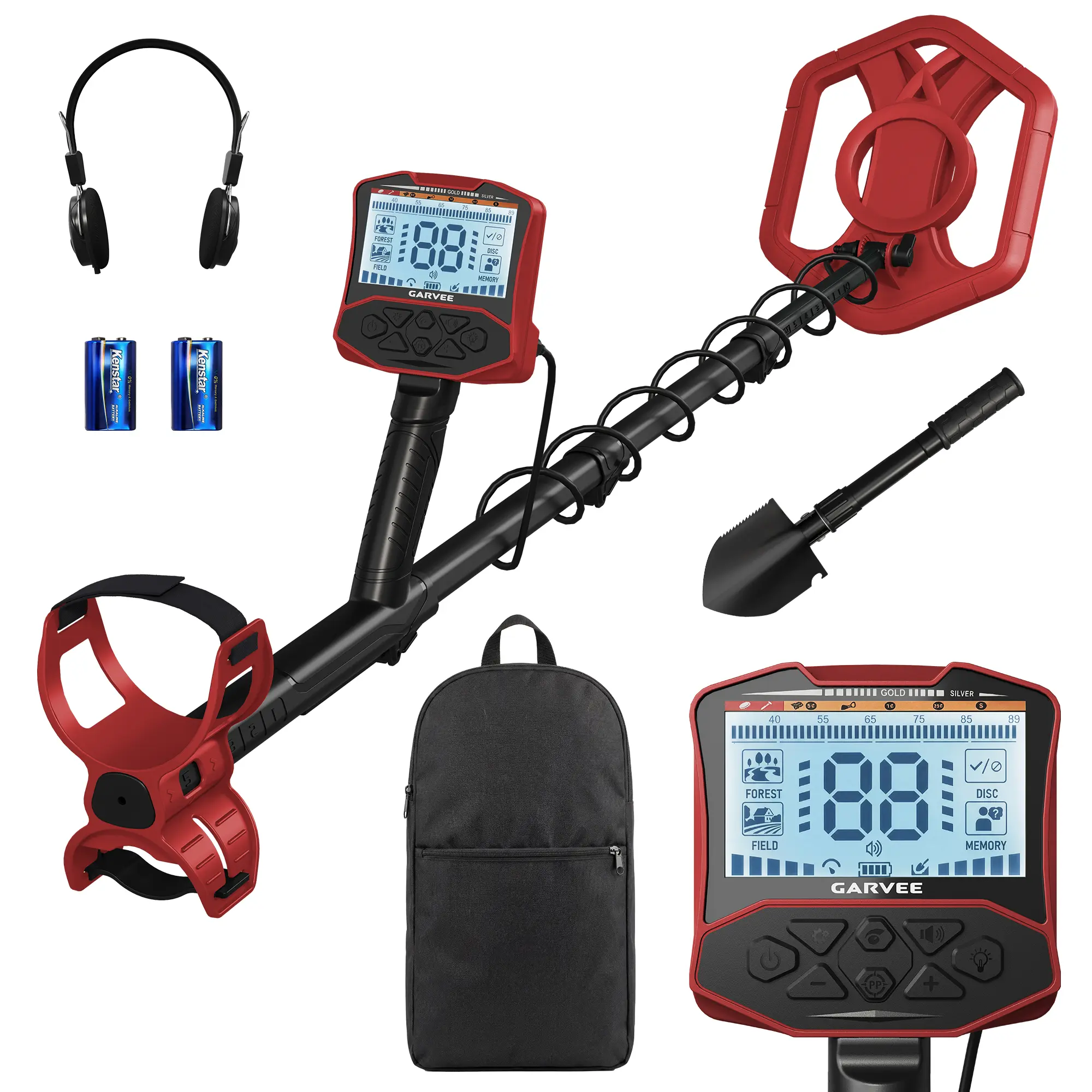 Professional Metal Detector for Gold, Coins and Jewelry, 4 Modes Adjustable Metal Finder with LCD Display & Pinpoint Function, Lightweight Treasure Hunting Detector for Adults and Beginner Enthusiasts