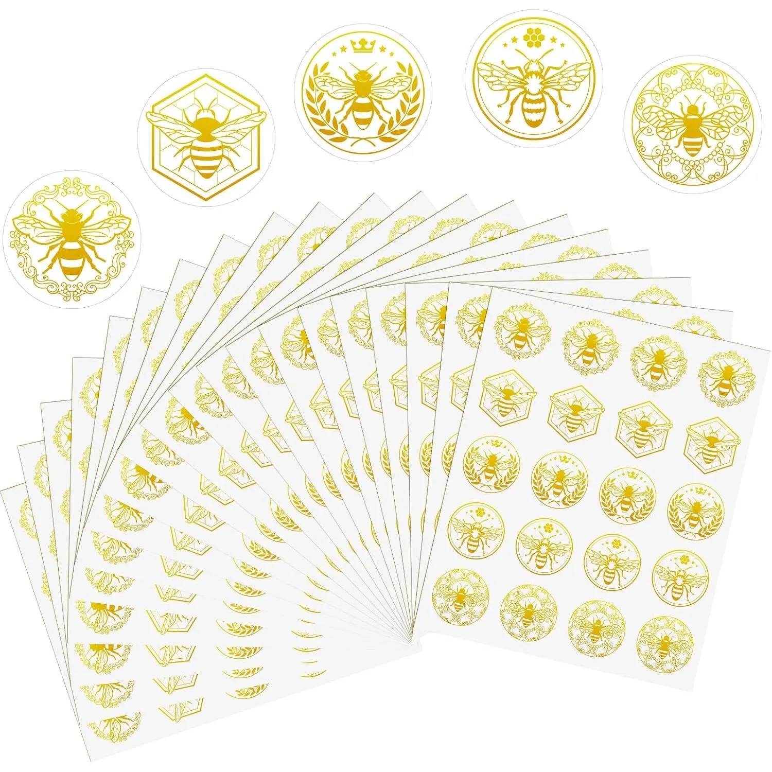 400 count   Foil Stickers  Envelope Seal Stickers Clear Self Adhesive  Labels for Greeting Envelope  Shower Wedding Christmas Birthday Invitations Party Favors Gifts Wrapping
