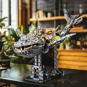 Mechanical Whale Metal Building Blocks, 1388pcs Animal Model Puzzle Toy, Glow-In-Dark Parts, Educational Gift for Boys, Christmas Birthday Present