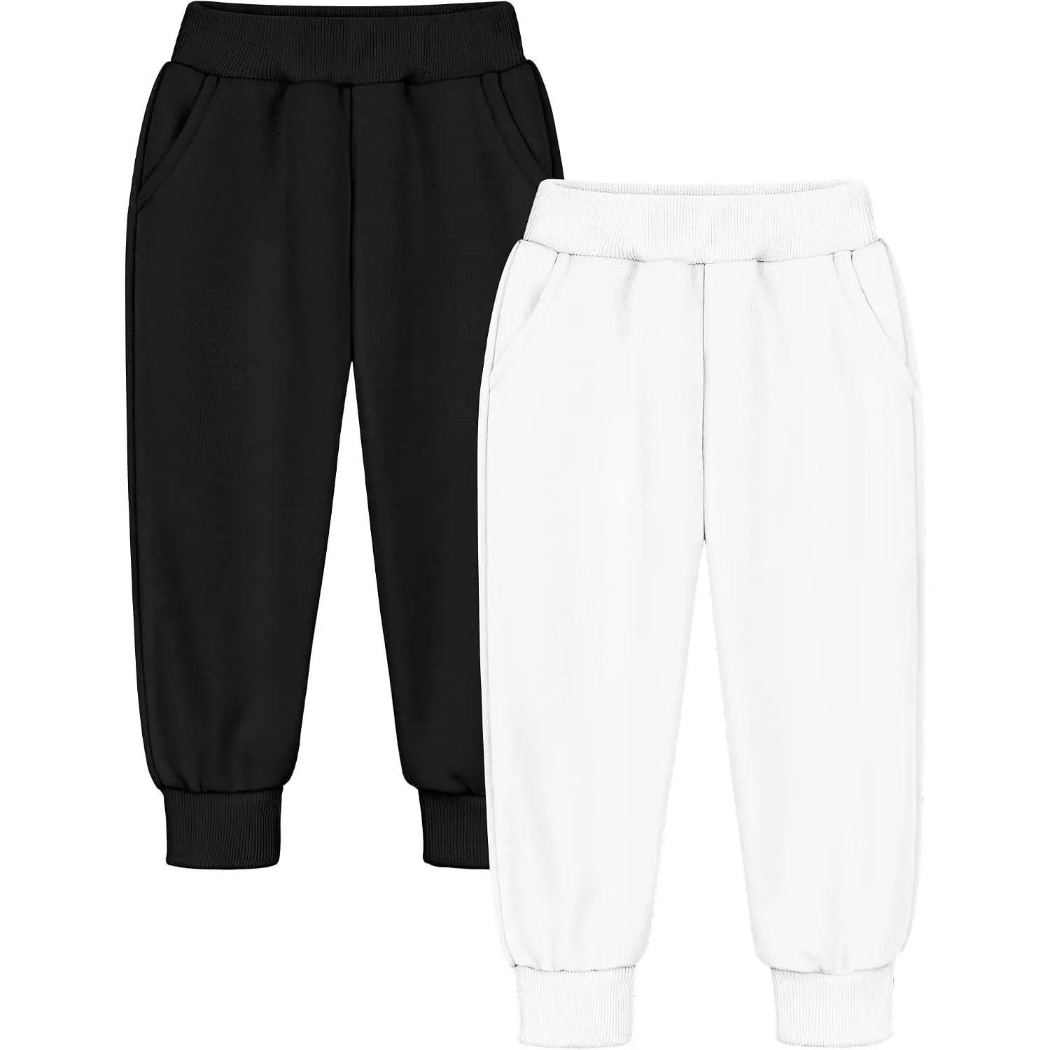 Boys Sweatpants Jogger Pants Soft Kids Sweat Athletic Pants with Pockets Drawstring Boys Workout Clothes Size 2-14
