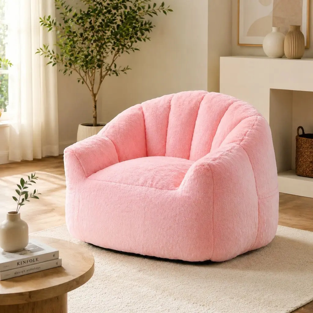 ARCH Furniture Large Adult Bean Bag Chair - High-Density Memory Foam Pre-Filled, Durable with Armrests, Easy Setup Lazy Indoor Sofa for Living Room, Bedroom, Adults, 41.4"D x 35"W x 30.7"H