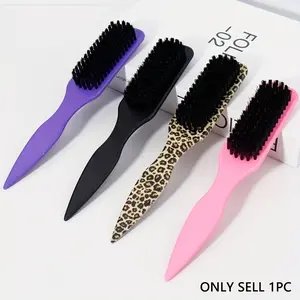 1pc Sharp Tailed Beard Brush, Men's Vintage Oil Head Styling Brush, Beard Brush, Slick Back Hair Brush For Sleek Ponytail Bun & Smoothing Baby Hairs, Edge Control - Backcombing & Teasing Hairbrush With Wide Rat Tail For Sectioning & Parting