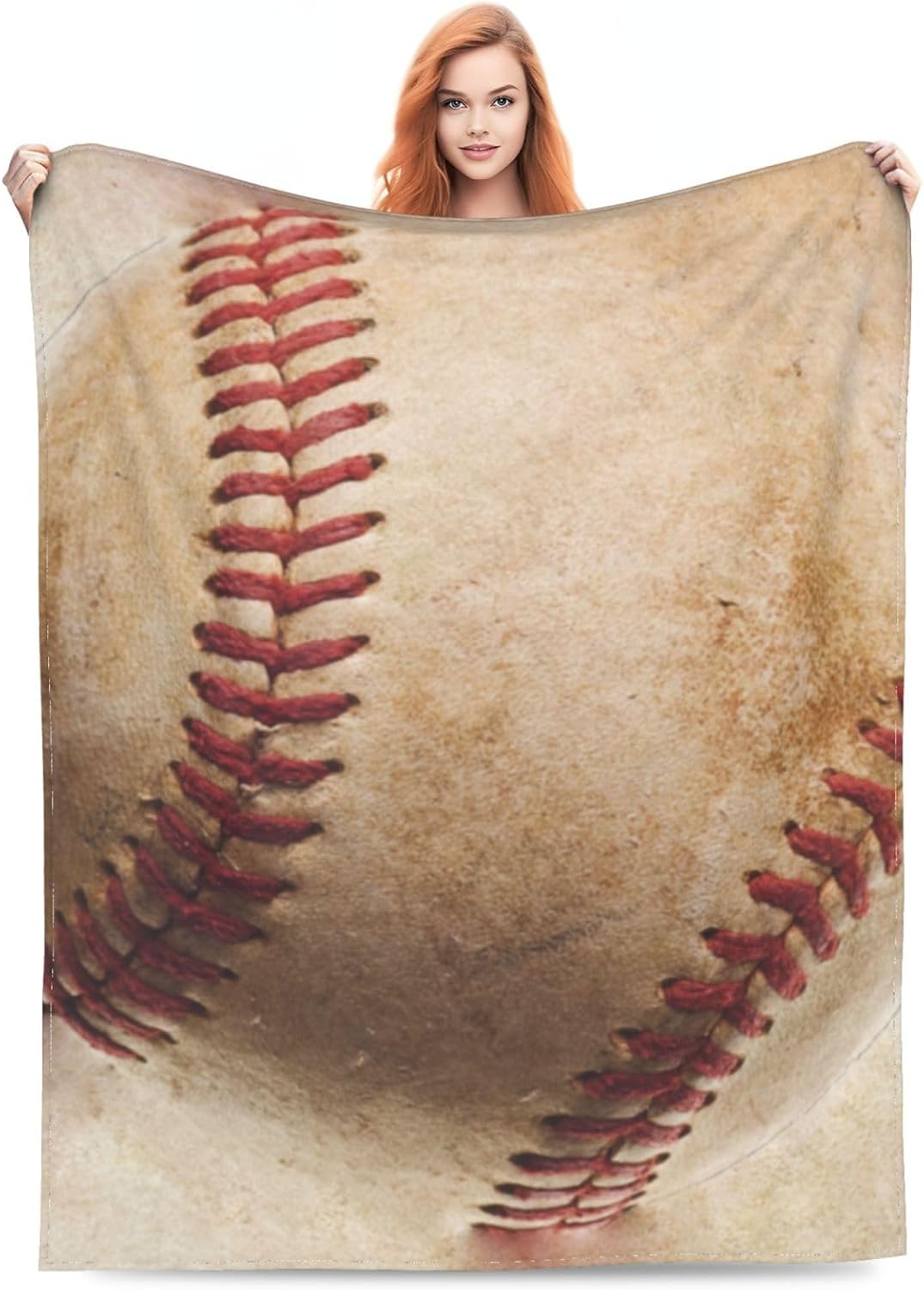 BLUBLU Baseball Flannel Blanket, lightweight and comfortable, suitable for bedroom, living room, sofa, size 50 inches x 40 inches: Home and Kitchen