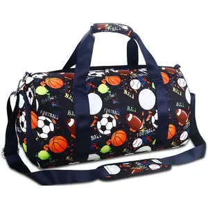 Bag for Boys - Gymnastics Sports Dance Bag with Shoe Compartment & Wet Pocket Football Kids Travel Bag Teens Weekender Sleepover Carry