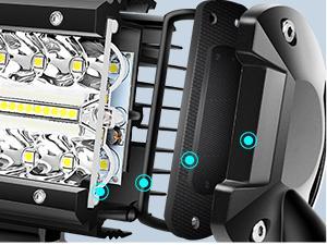 Nilight 4 Inch 60W Triple Row Spot Flood LED Pods (Pair)