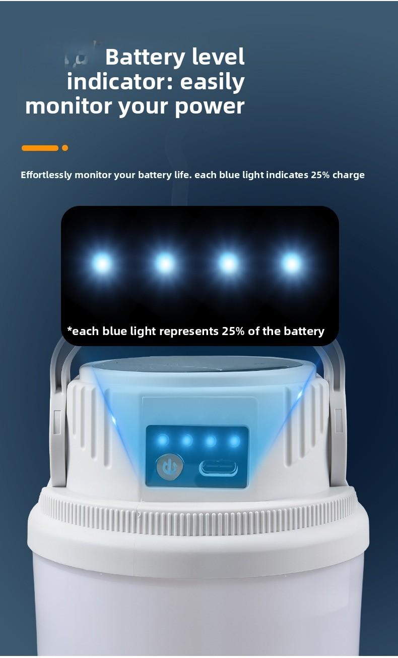 Solar Camping Lantern Outdoor Rechargeable LED Lights for Tent Emergency Home Use Portable Waterproof Lamp for Night Camping Party Hiking