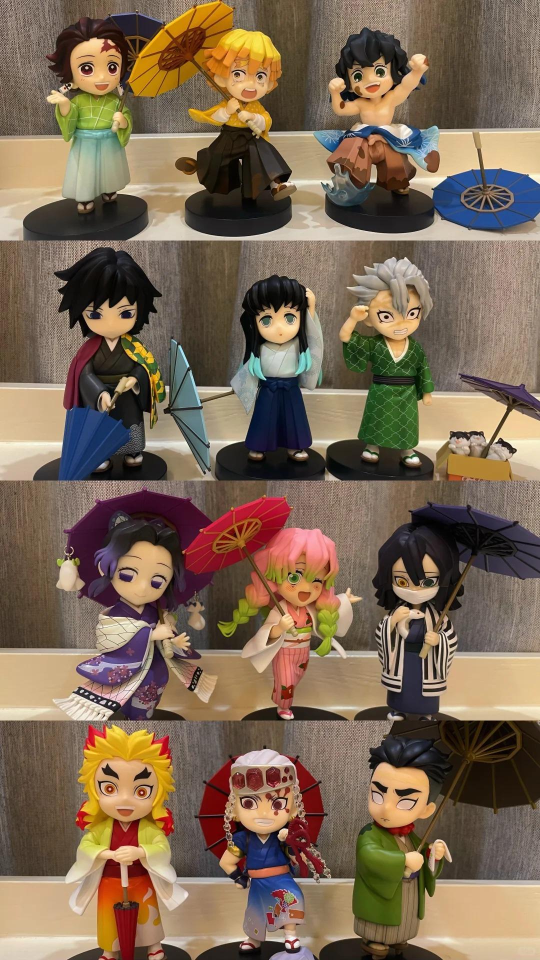 New Anime Figure Demon Slayer Figures Kimetsu No Yaiba Doll Plum Rain Series Blind Box Figurine Warrior Action Figure Model Toys
