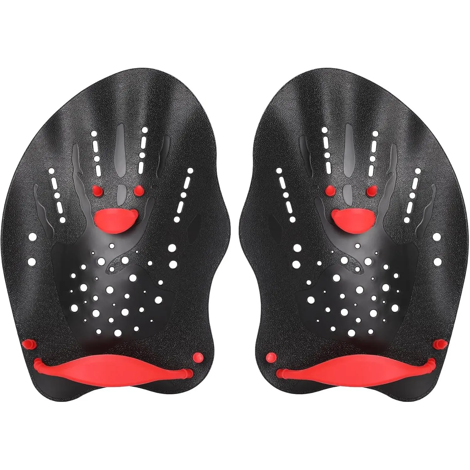 Swimming Hand Paddles for Junior and Adult, Power Strength  Swim Paddles for Lap Swimming with Adjustable Straps, Swim Fins Pool Exercise Accessories for Novice and Professional Use