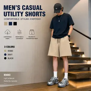Men’s Cotton Quick-Dry Sports Casual Shorts — Summer 2026 Lightweight Loose Beach Bermuda Shorts