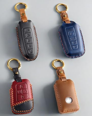 Key Fob Cover with keychain for GMC Yukon/Yukon XL Terrain Acadia Sierra Key Fob Case for Chevy Chevrolet Suburban Tahoe Car Accessories Smart 6 Buttons Key Protector, White