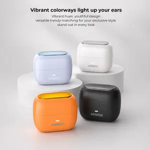 MINISO MS130 BT Wireless Headset, Mini In-ear TWS Wireless Earphones, Comfort Wear Stereo Gaming Headphones, Low Latency True Wireless Earbuds with Extended Playtime