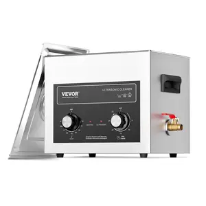 VEVOR 10L Ultrasonic Cleaner with Heater Timer Basket, Professional Digital Sonic Cavitation Machine, 240W Cleaning Machine for Lab Tools, Metal Parts, Carburetor, Brass, Auto Parts, Engine Parts