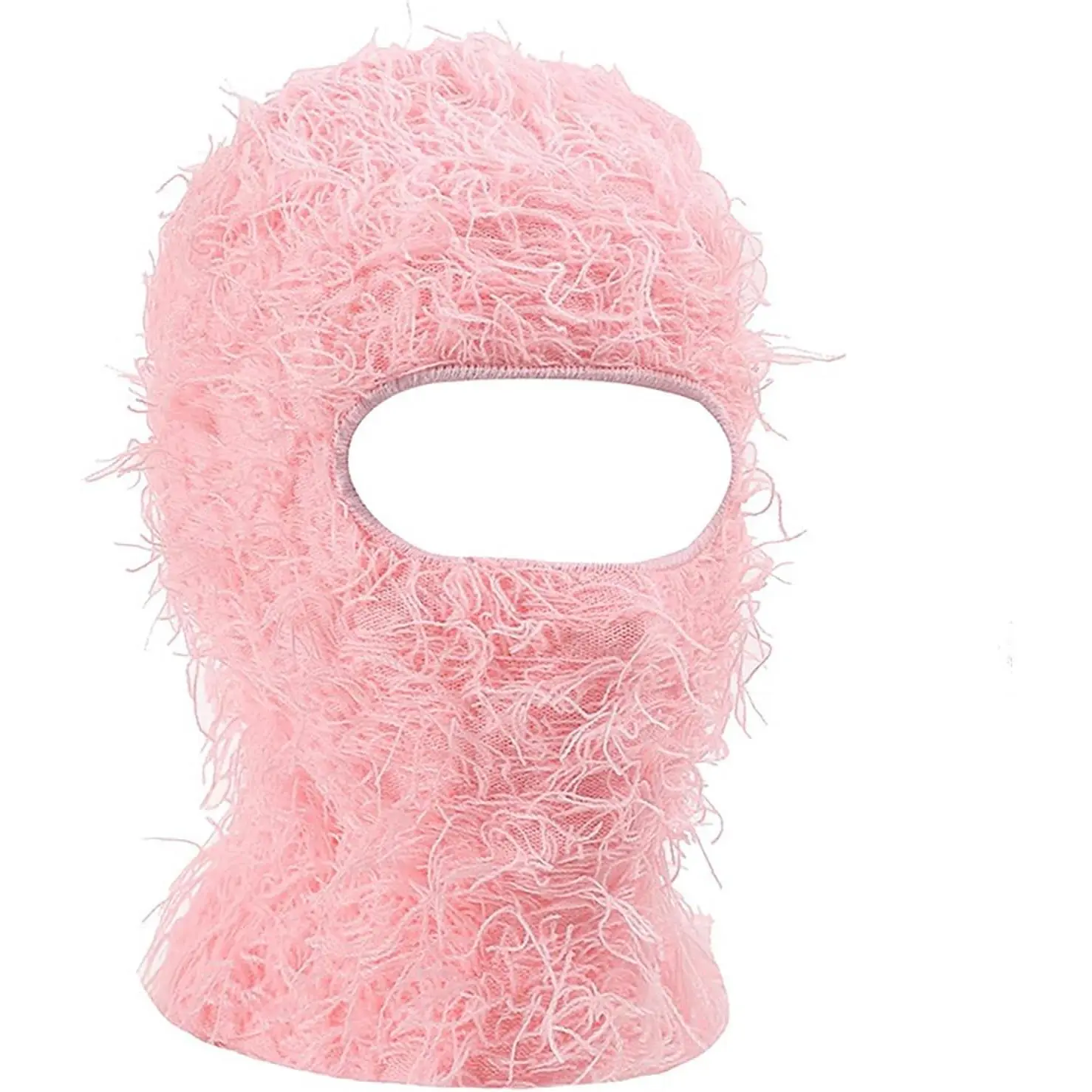 Yolrdiw Furry Ski Mask, 2-Piece Distressed Knitted Full Face Mask - 1 Size, Ideal for Skiing, Rock Climbing (for Men), Two Piece Sets