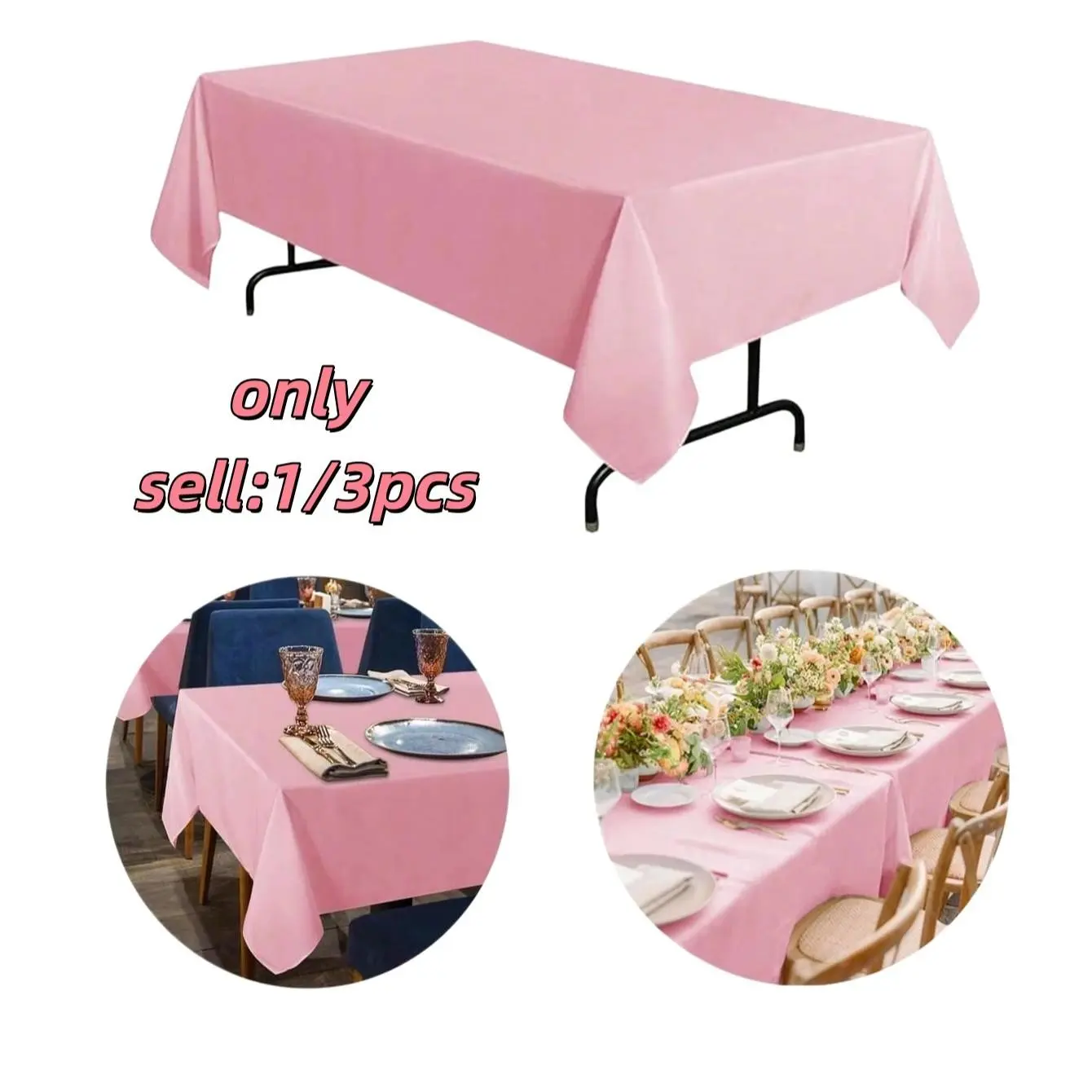 Durable Plastic Tablecloth Set, Ideal for Rectangular Tables, Disposable Paper Tablecloths, Party Decorations, Easy to Clean, Versatile Use