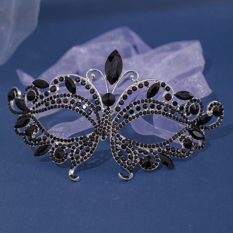 Rhinestone Tassel Masquerade  Headpiece, Luxury Face  for Wedding, Party & Stage Performance domino