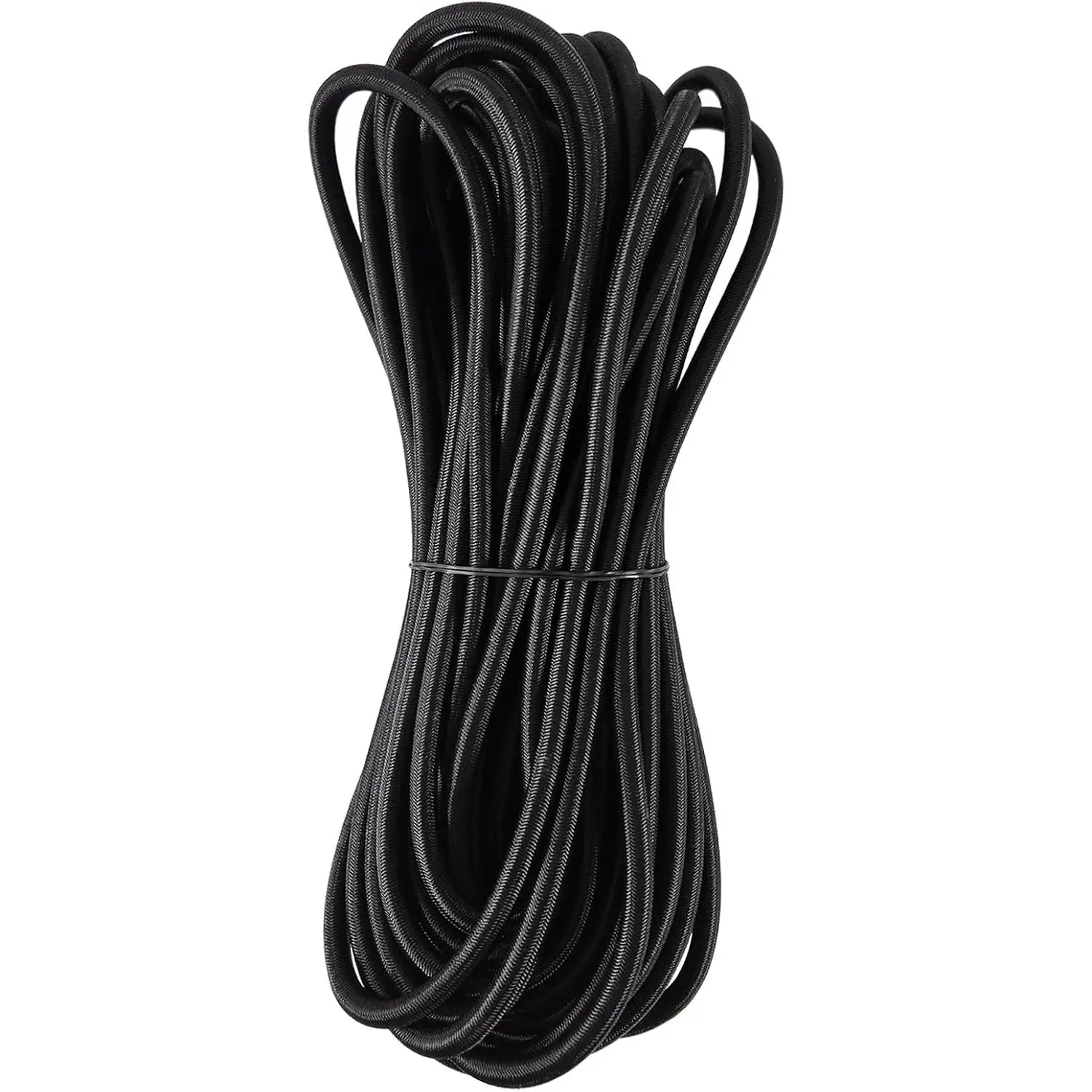 Bungee Shock Cord 1/4 Inch x 50 FT, Elastic Rope |  Rubber Core, Marine Grade Stretch Cord for Kayak, Tarp, Canopy, Cargo Tie Down, Camping & DIY Projects
