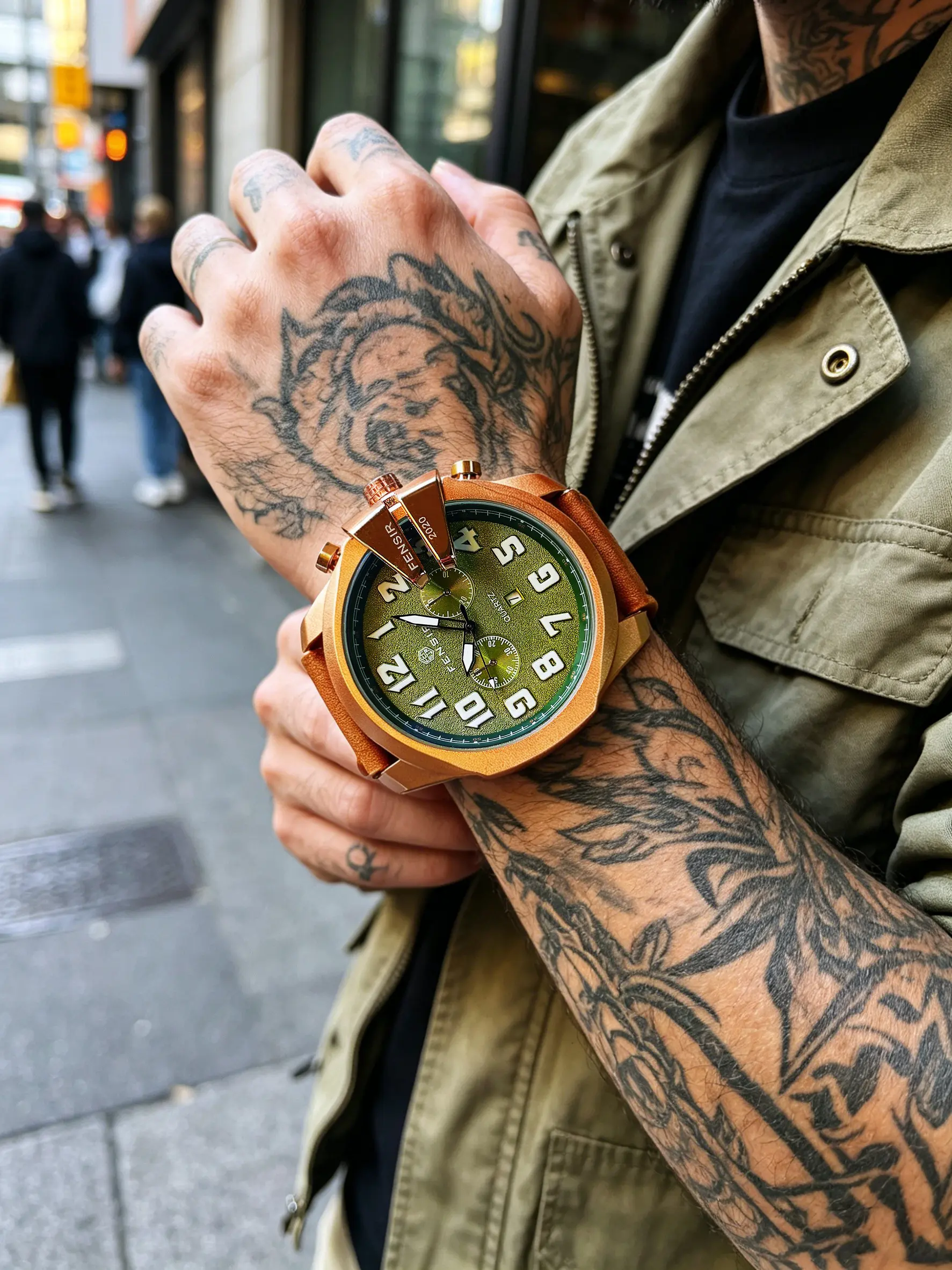 Matte Starry Sky Dial Men's Analog Quartz Watch, Luminous Luxury Business Sport Wristwatch, Gift Box Included