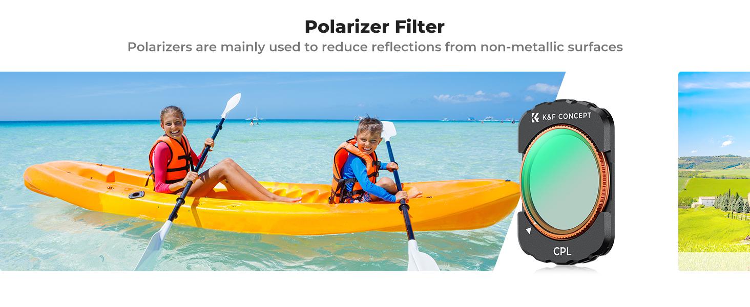 K&F CONCEPT Magnetic 4 Pack ND & CPL Filter Kit Compatible with DJI OSMO Pocket 3, CPL ND16 ND64 ND256 Polarizing Neutral Density Filters, Multi-Coated/HD Optical Glass/Gimbal Compatible