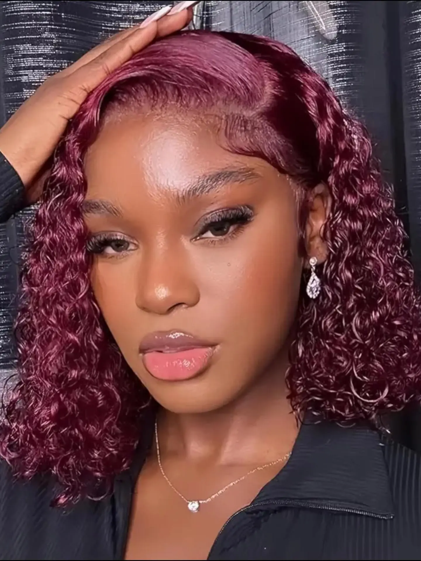 Glue-Free Human Hair Wig, Pre-Styled Deep Wave Bob Cut, Front Lace Closure, Suitable for Women, Convenient Wigs, 4x4 Lace, 30.48 Cm, Multiple Colors, Glueless Wigs