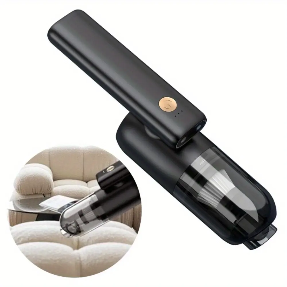 Powerful Cyclone Suction Cordless Rechargeable Portable Vacuum Cleaner, Quick-Charging Handheld Car Accessory with Washable HEPA Filter for Vehicle Interior, Pet Hair & Scattered Debris Cleaning