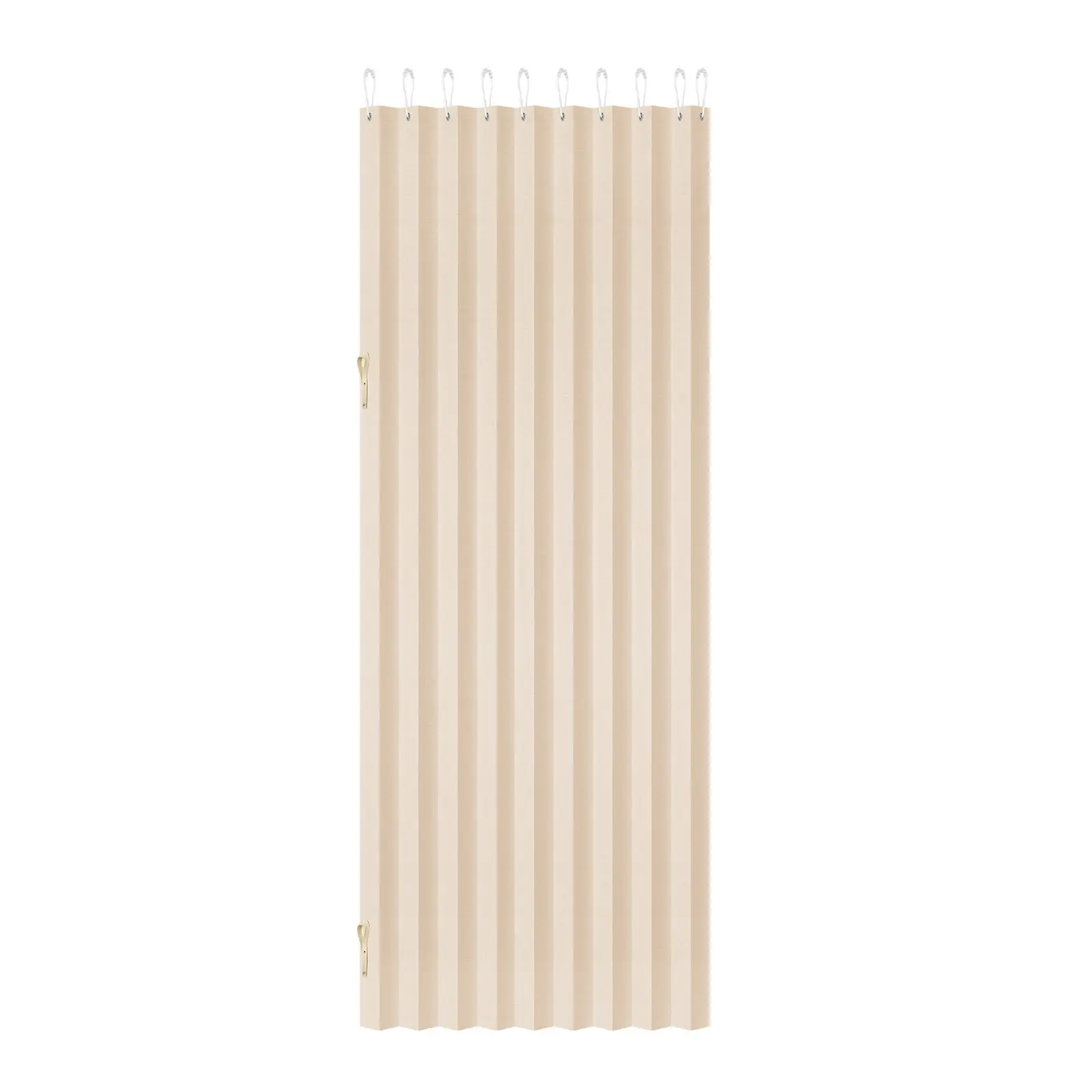 【DealsForYouDays】VEVOR Accordion Door, 47 x 78 inch, Blackout Fabric Folding Magnetic Door Curtain, with Hanging Hooks, Interior Room Divider for Doorways, Closets, Bedrooms, Bathrooms, Living Rooms, Beige, 1 Panel