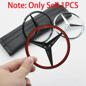 1Pcs 90mm 3D ABS Mercedes Benz Models Rear Logo Emblem Car Rear Trunk Badge For Mercedes Benz W203 W204 W205 W212 W213 X253 W176 W177 W222 Auto Modification Accessories