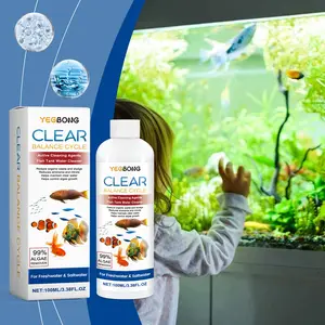 Yegbong Aquarium Water Clarifier, Fish Tank Cleaner for Removing Sludge & Stains, Controls Algae Growth to Keep Crystal Clear Water