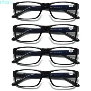 4 Pack Ultra Light Square Eyeglass Frames Portable Empty Optical Eyewear Frames No Lenses Fashion Decor Accessory summervibes