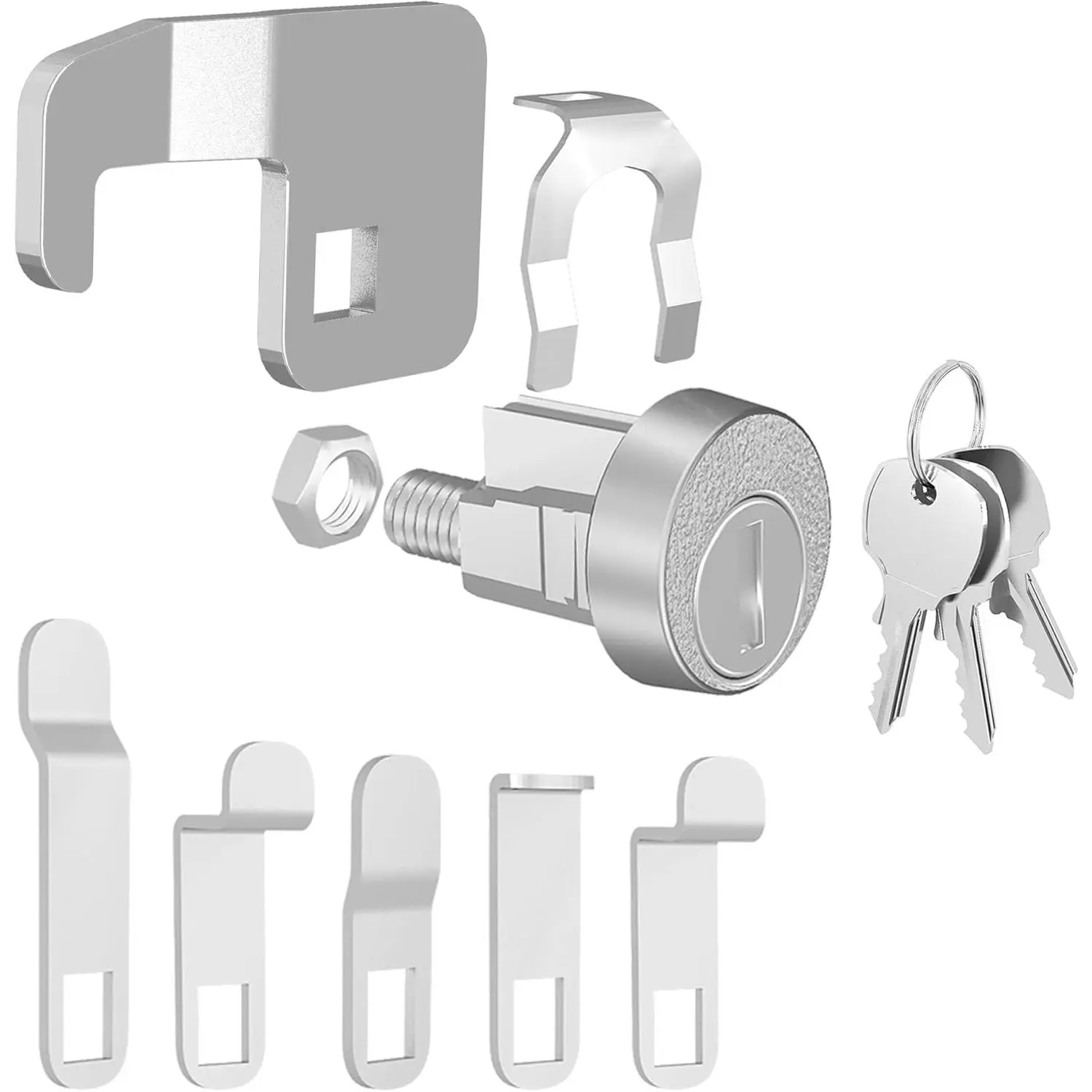 1 Pack Heavy-Duty Mailbox Lock Replacement, C7120 Cam Lock with 3 Keys, Nickel Finish, Compatible with C9100/C9200 L1172C Mailbox Locks