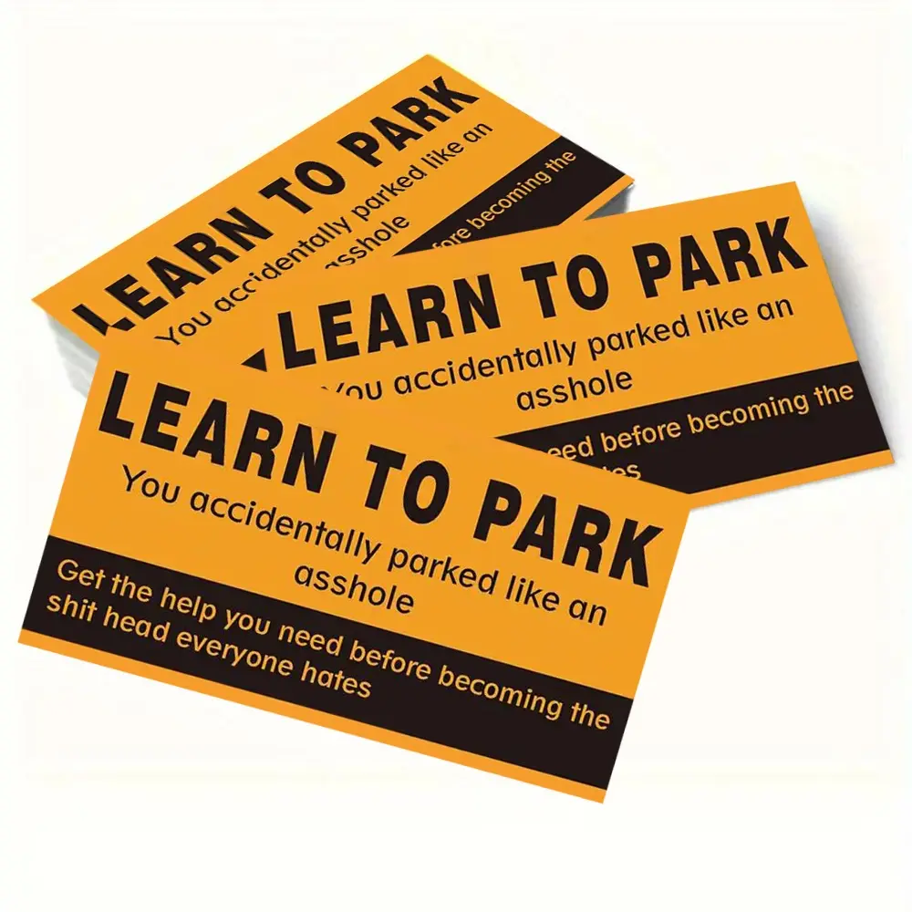 Funny Parking Ticket 50pcs/set Waterproof Parking Violation Ticket, Unique Car Exterior Accessories for Decoration, Fun Car Decals and Stickers