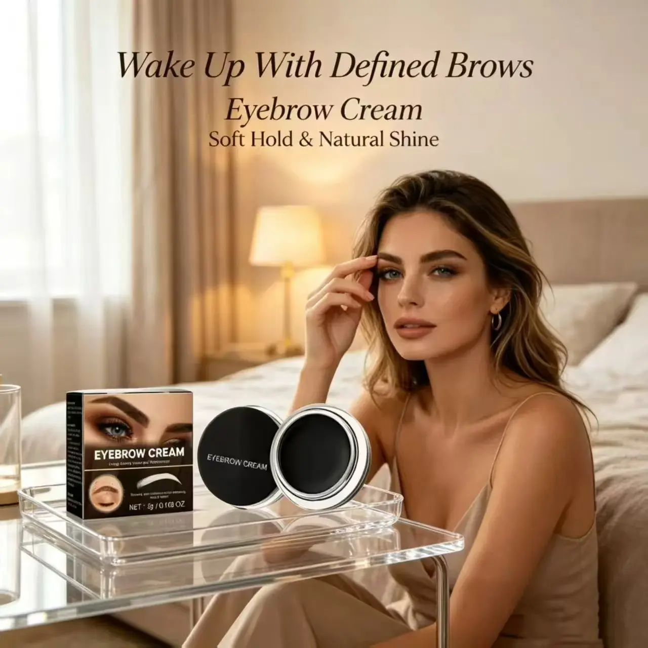 Smooth Black Brow Mascara Waterproof Smudge Resistant, Build Stereo Natural Wild Brows All Day Long