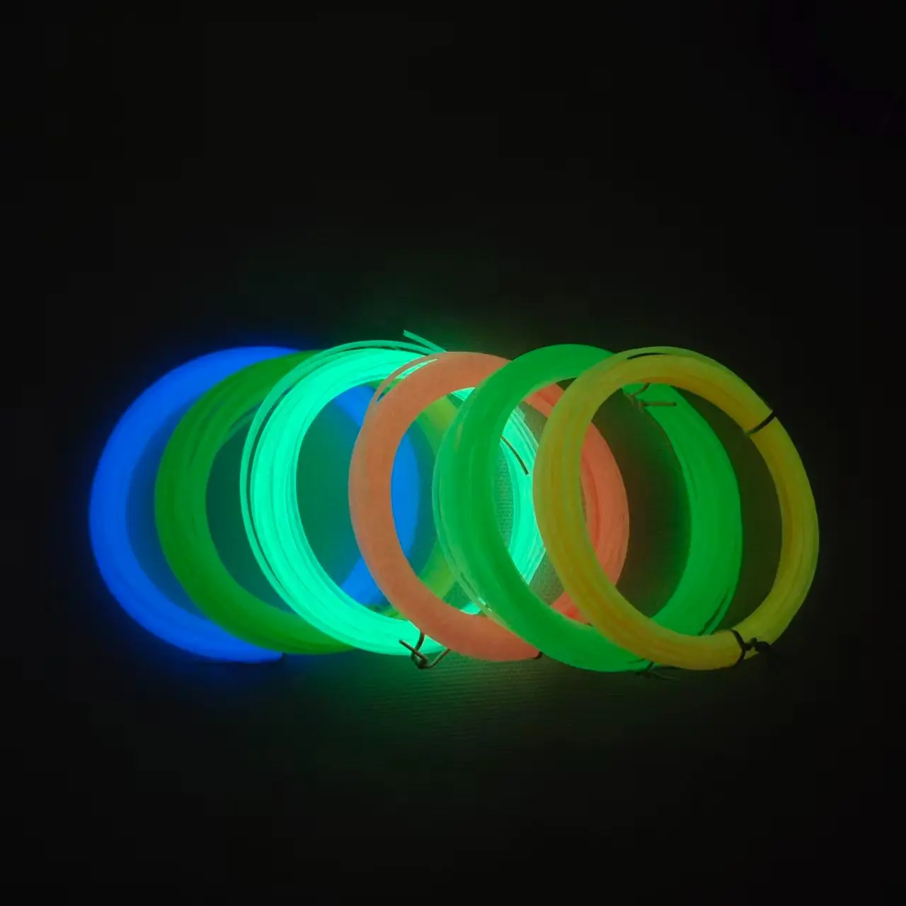 6 Rolls Bright Luminous 3D Pen Pla Filament Refills, 1.75mm Bubble-Free Glow Wires, Ideal for Handmade 3D Art Crafts at Home