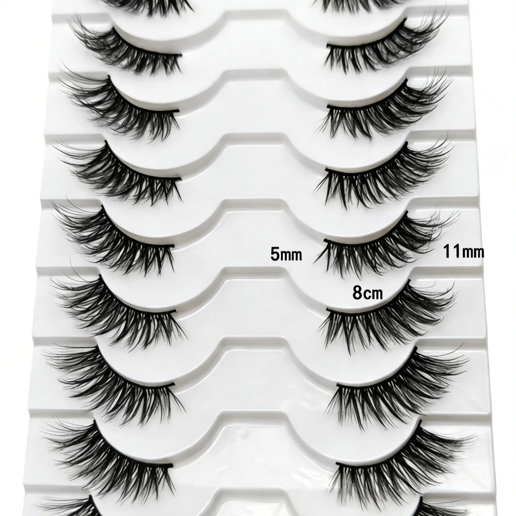 10 Pairs Half Eye Lashes, 3D False Eyelashes 5-13mm, Soft Natural Look, Perfect for Beginners, Party Makeup, Holiday Gift