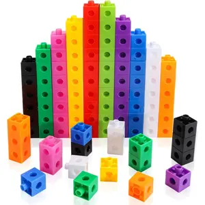 100 Pcs Math Linking Cubes - 10 Colors Connecting Counting Snap Blocks, Math Manipulatives for Early Math & Construction, Educational Toy for Preschool, Kindergarten, Homeschoolfidget toys