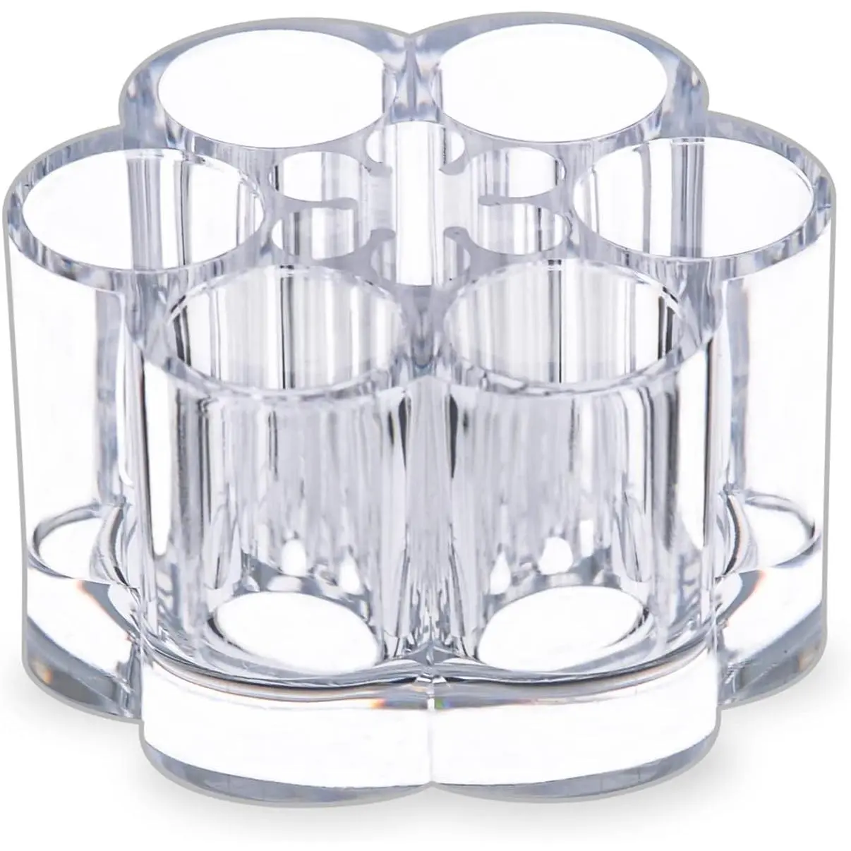 Flower Lipstick Holder Lip Liner Organizer with 12 Slots | Compact  storage for lip balm, gloss tubes, mini brushes, and round  tubes up to balm size