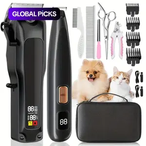 Kalhela Pet Electric Clipper for Cats and Dogs, Professional Cordless Grooming Tool, Grooming Clippers, Hair Trimmer for Large Dogs, Long-Haired Cats, Horses, Alpacas #GLOBAL PICKS