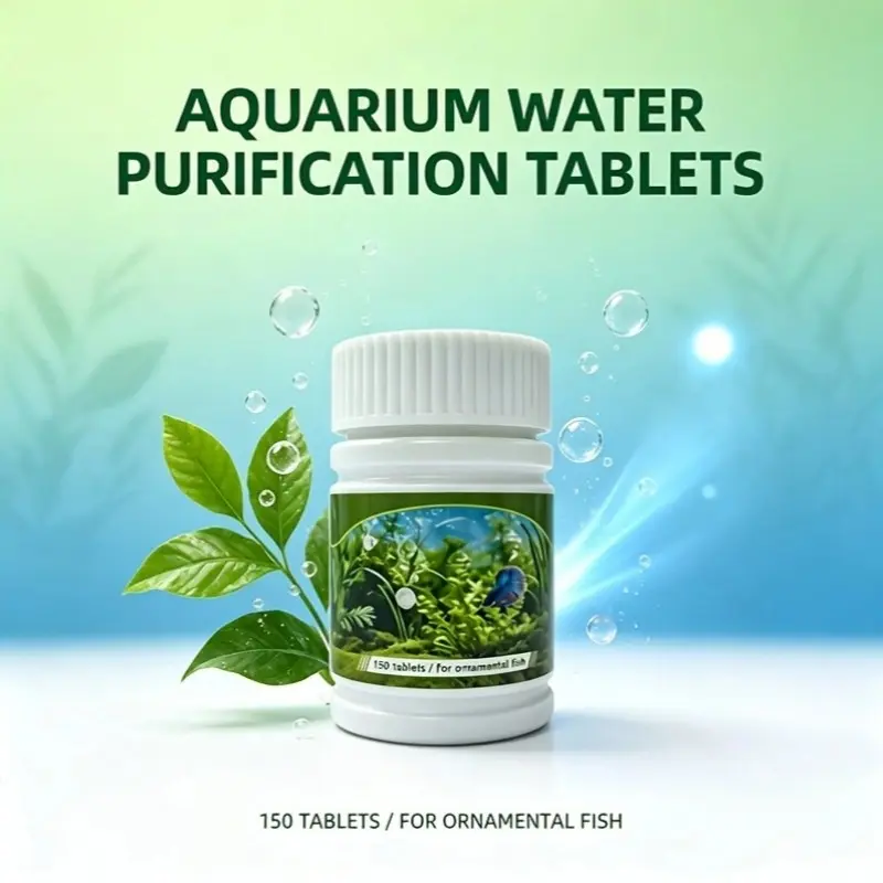 Aquarium Water Quality Adjuster Tablets 150 Pieces, Fish Tank Purifier, Removes Impurities, Suitable for Ornamental Fish