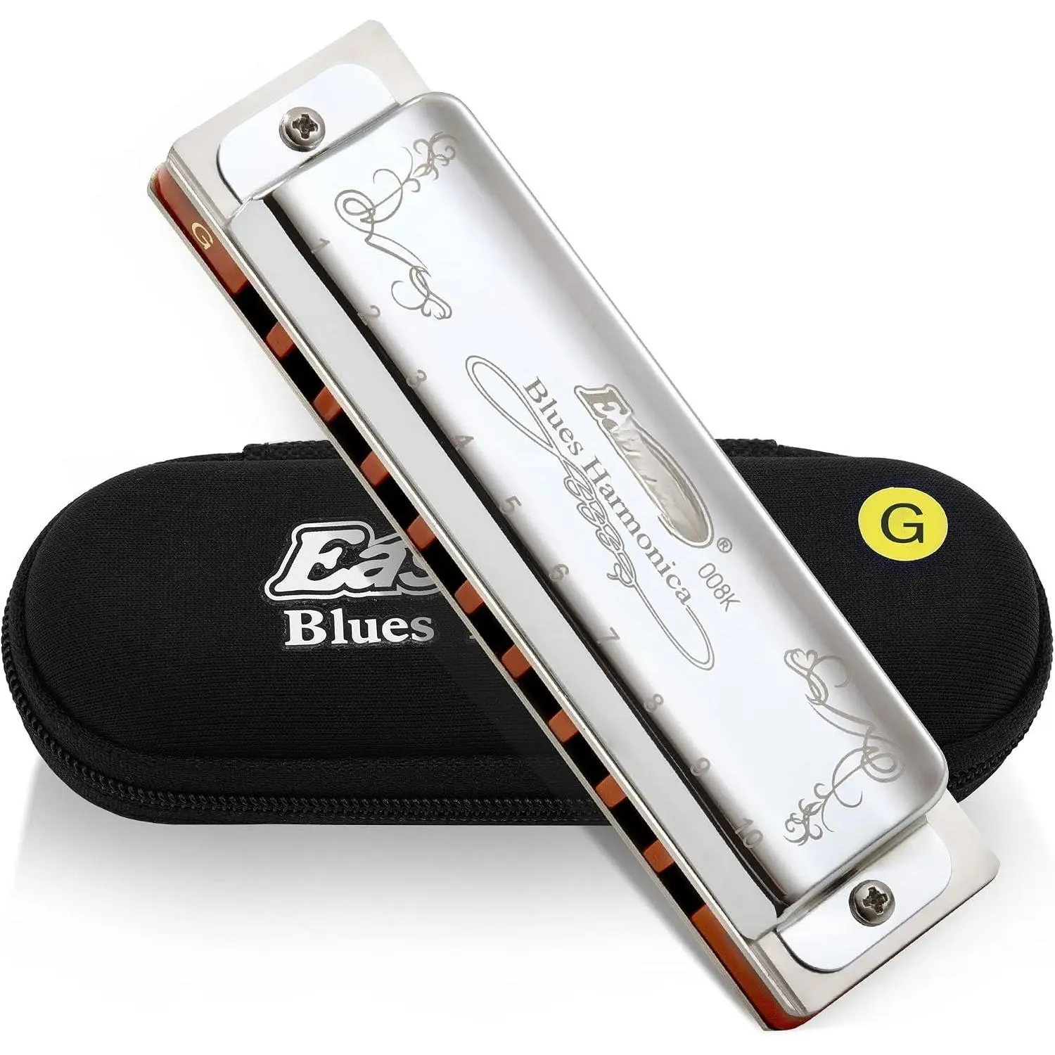 10 Hole 20 Tone Diatonic Harmonica,Standard Harmonicas For Professional Player, Beginner, Students, Adults, as   (Key of G)