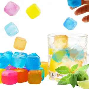 Reusable Ice Cubes Set of 24, BPA-Free Material, Reusable Freezer Safe, Ideal for Whiskey, Cocktails, Wine, Coffee, Home Parties